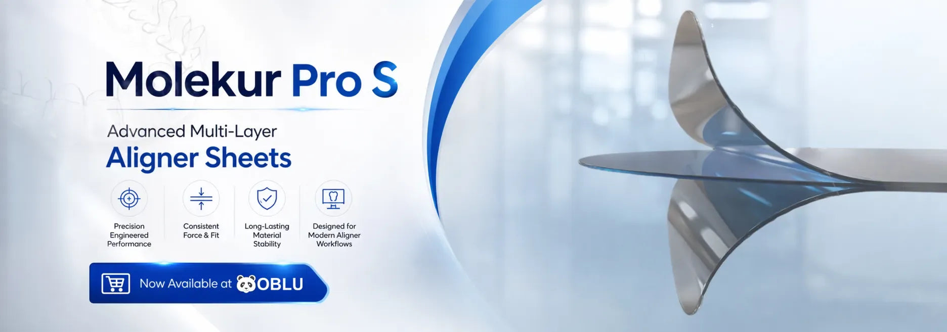 Molekur Pro S Aligner Sheets Web Banner- Oblu